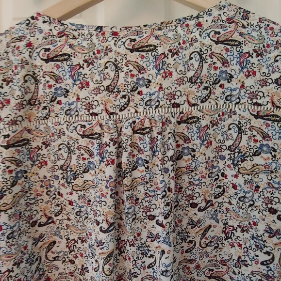 NWOT Collective Concepts Warner Lattice Detail Floral & Paisley Blouse – Size 2X - Picture 12 of 12